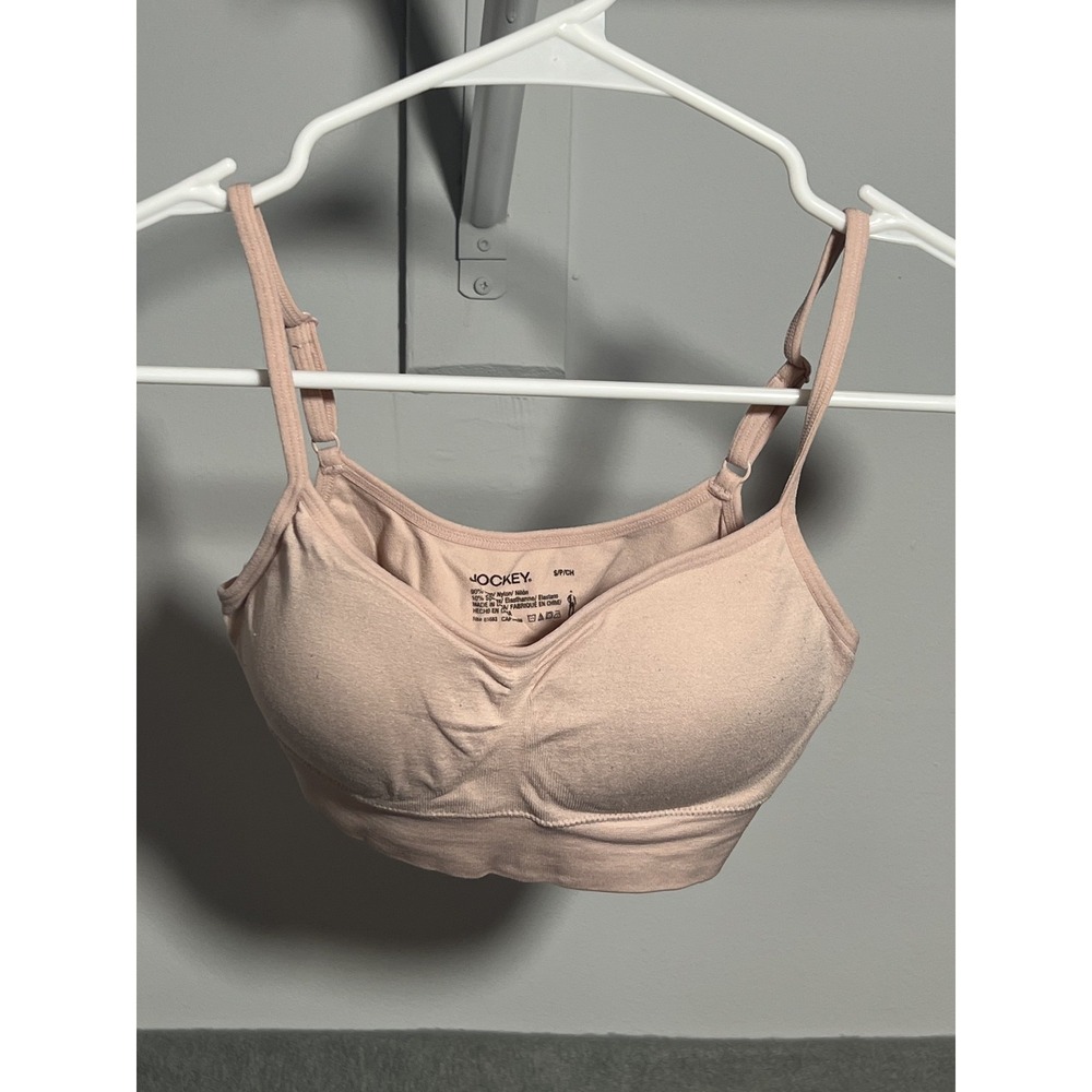 Jockey Women's Seamless Wireless Bralette Comfort Bra Nude Pink Size S/P/CH